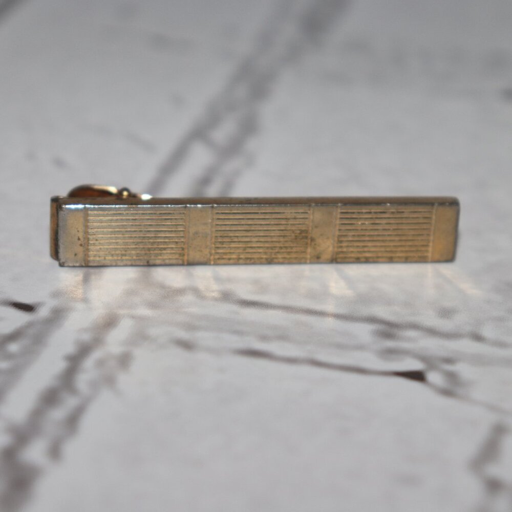 Vintage gold tie clip by Anson 2.25"